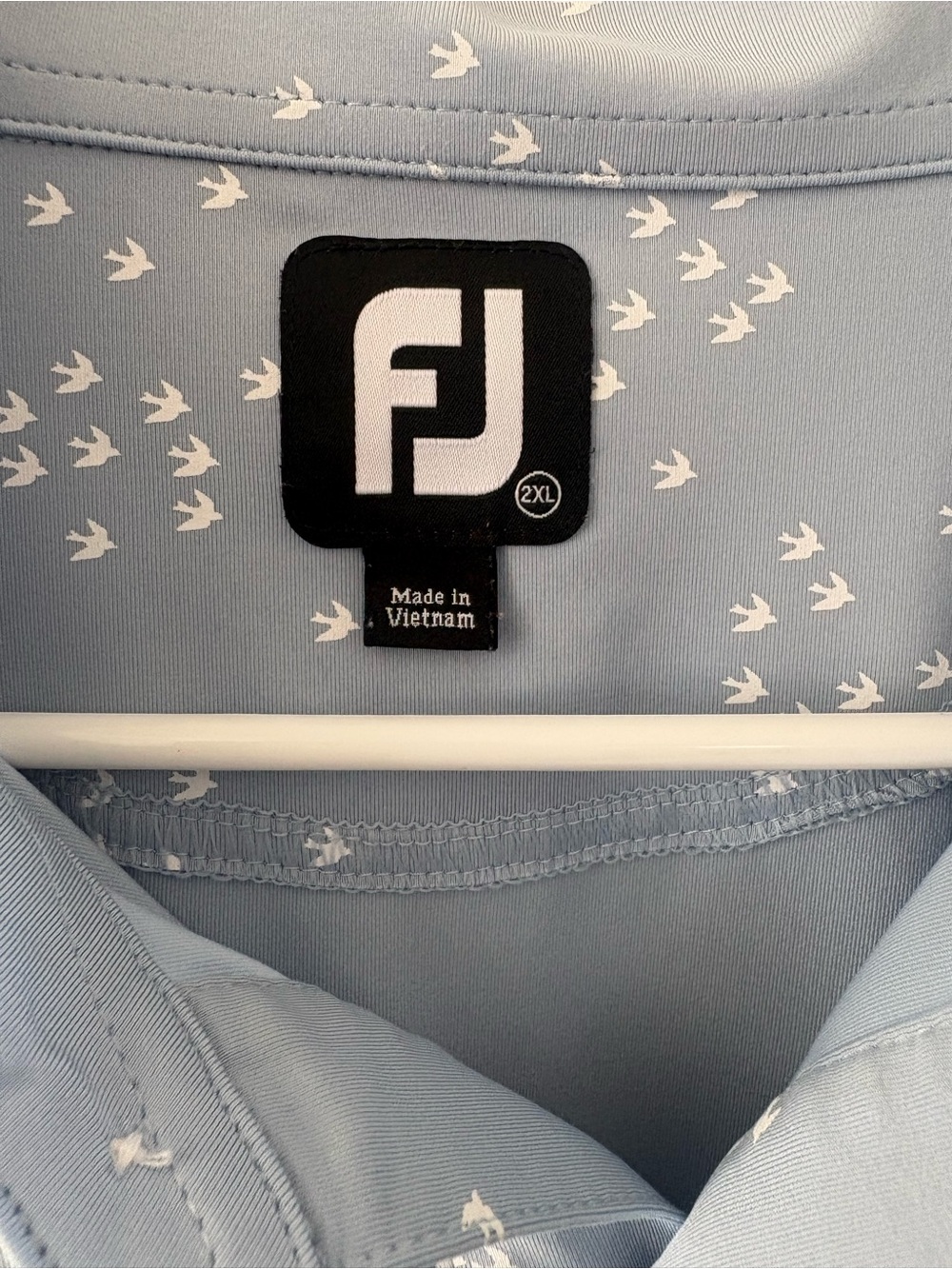 FootJoy Men’s Light Blue Printed Golf Polo